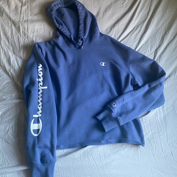 Cropped Indigo Blue Hoodie (❗️ALL ITEMS 7 DAYS LEFT ON SALE BEFORE I MOVE) - Picture 2 of 5